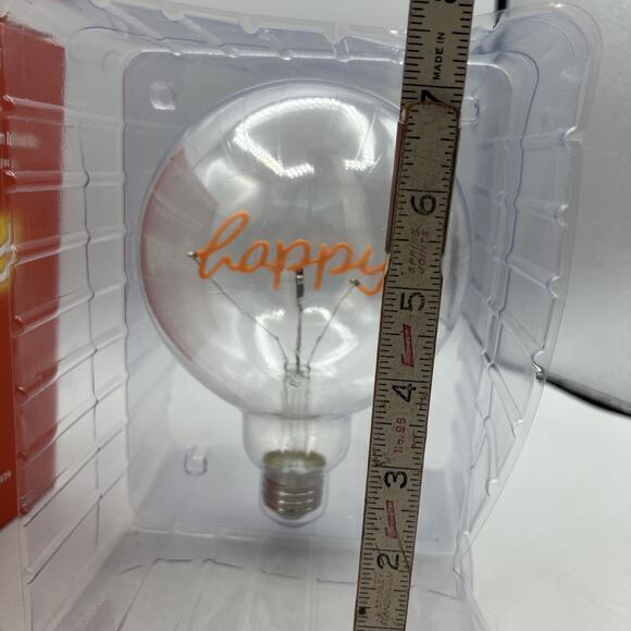 Wonderlit Jumbo LED Filament Bulb Happy Vintage Edison Orange 5 x 7" - Picture 4 of 7